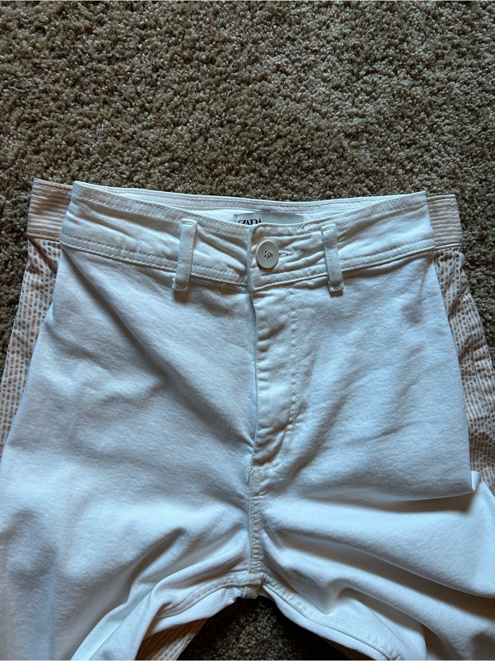 Zara White High-Rise Wide-Leg Jeans - Picture 3 of 3